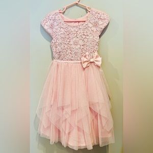 Girls Pink Sequin & Sparkle Party Dress